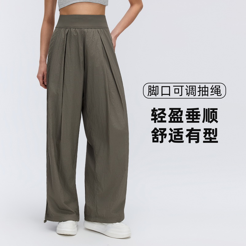 宽松直筒运动长裤女春夏薄款户外跑步健身百搭通勤休闲裤