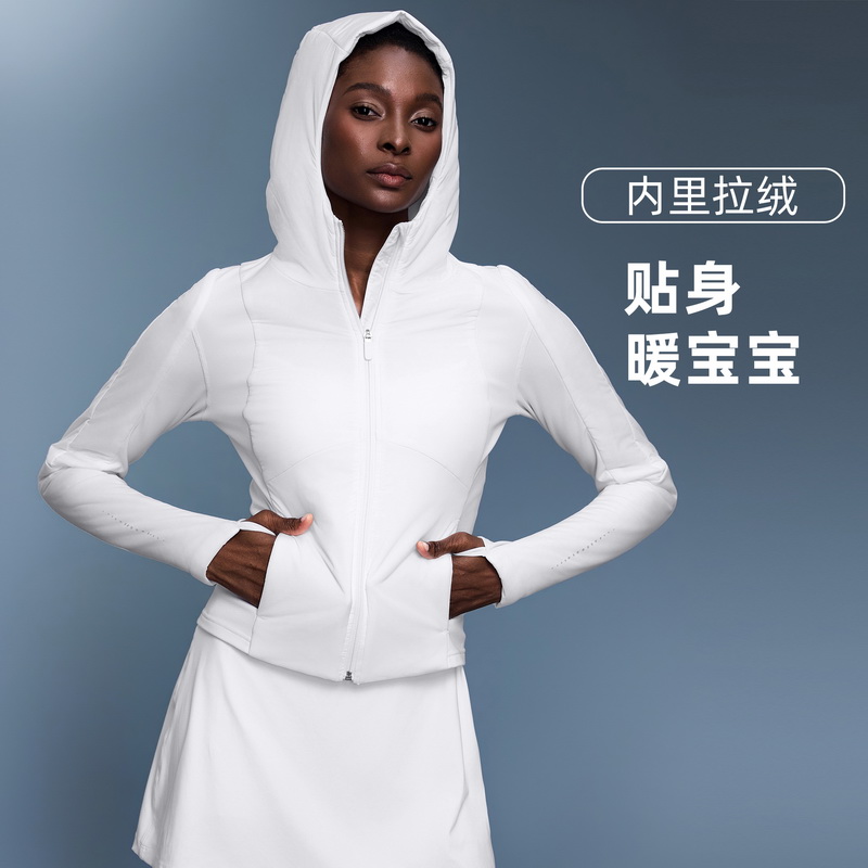 秋冬女士短款轻薄棉衣外套修身显瘦加绒开衫运动连帽上衣